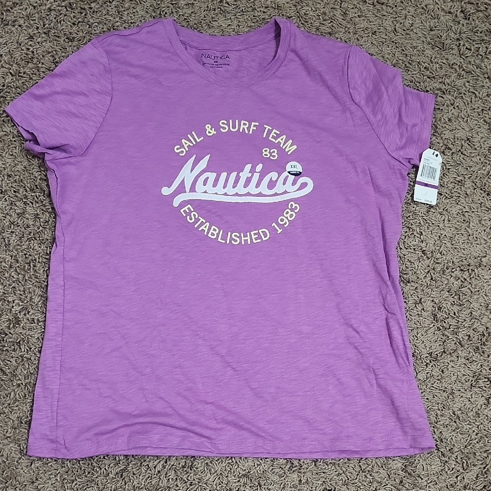 Nautica Purple Short Sleeve Tee
